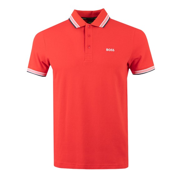 BOSS Mens Red Athleisure Paddy Polo Shirt main image