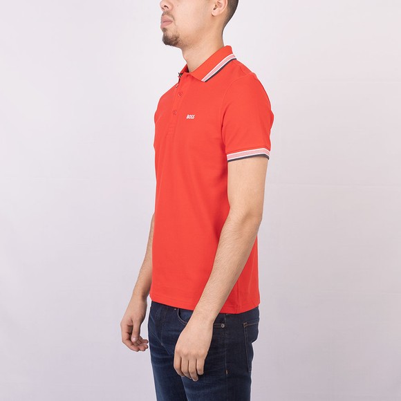 BOSS Mens Red Athleisure Paddy Polo Shirt main image