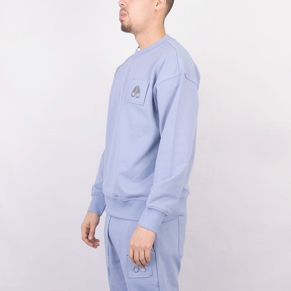 Moose Knuckles Mens Blue Brooklyn 2 Crew Sweatshirt #3