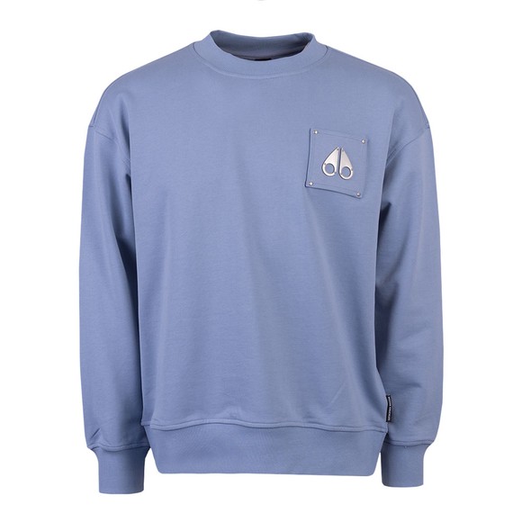 Moose Knuckles Mens Blue Brooklyn 2 Crew Sweatshirt #1