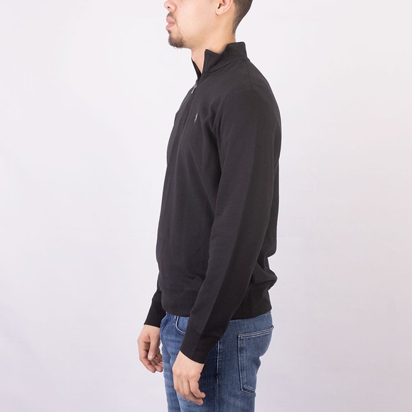 Polo Ralph Lauren Mens Black Luxury Jersey Half Zip Sweatshirt #3