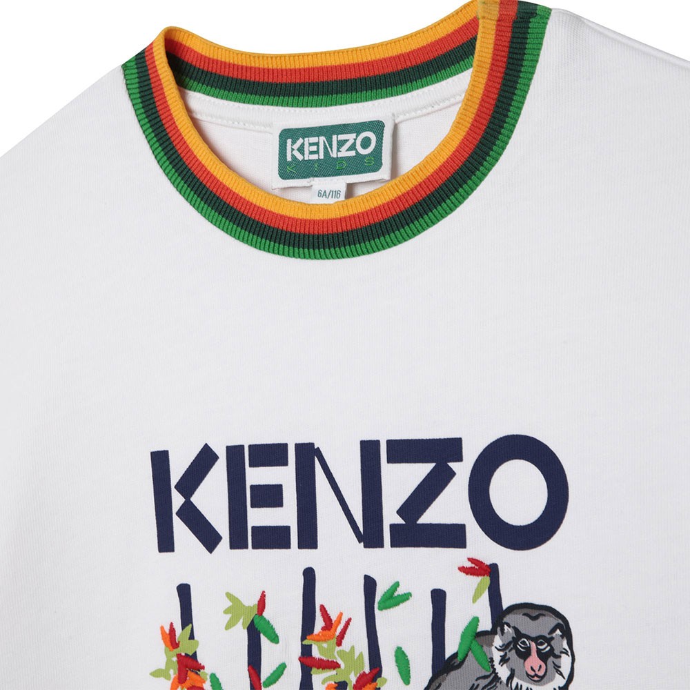 Kenzo Kids K25791 Tiger & Monkey T-Shirt | Oxygen Clothing