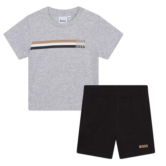 BOSS Baby Boys Grey J08080 T Shirt & Short Set main image