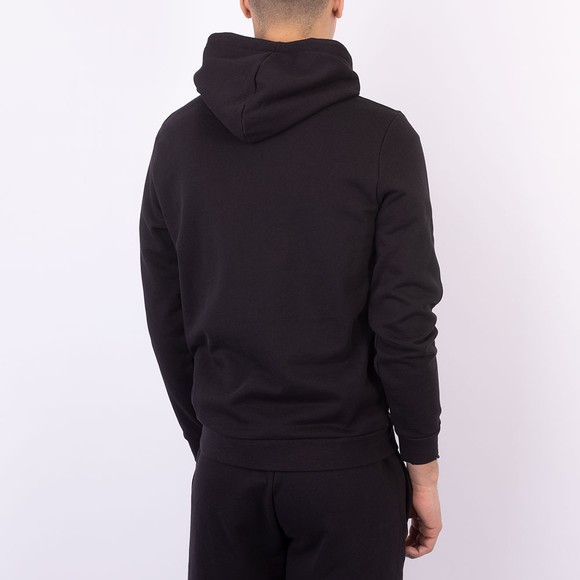 BOSS Bodywear Mens Black Iconic Tri Colour Logo Hoody main image