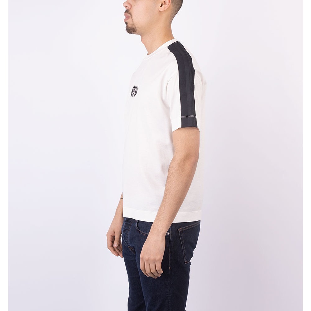 Emporio Armani Centre Logo Tape T Shirt Oxygen Clothing Emporio Armani Centre Logo Tape T Shirt Oxygen Clothing