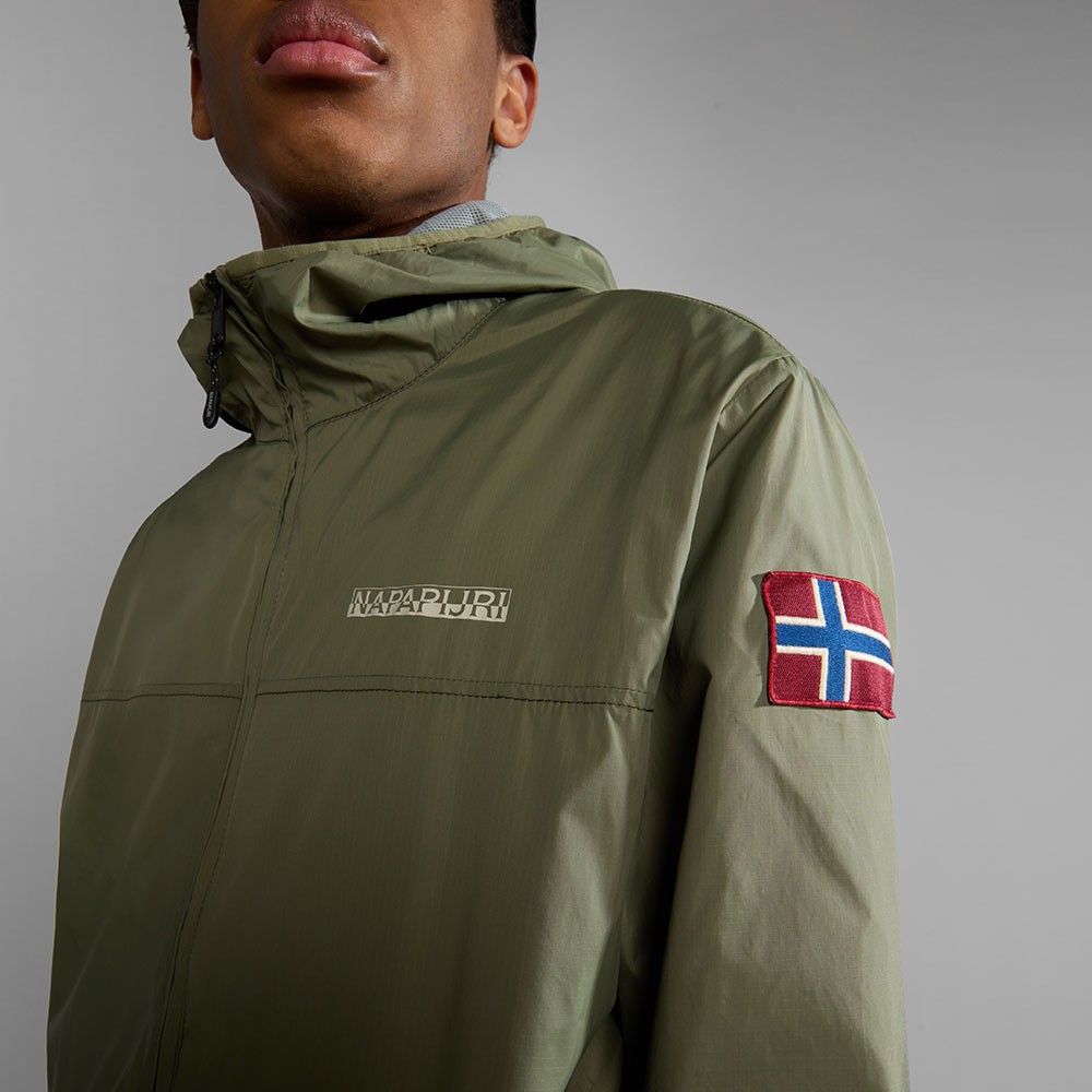 Veste Napapijri Homme – Tissu MVP 3000 G/m², Imperméable – Capuche Réglable, Poches Kangourou