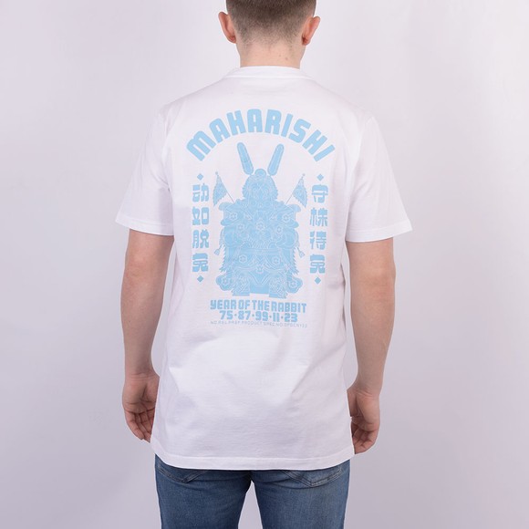 Maharishi Mens White Water Rabbit T-Shirt #4