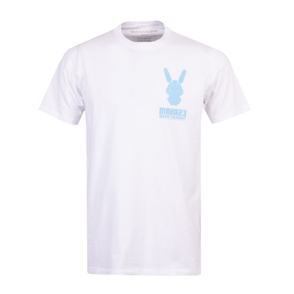Maharishi Mens White Water Rabbit T-Shirt #1