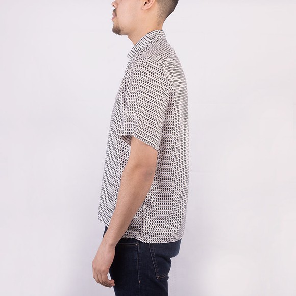 BOSS Mens Beige Formal Leno Jersey Shirt main image