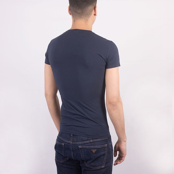 Emporio Armani Mens Blue EA Shoulder Tape Detail T-Shirt #3