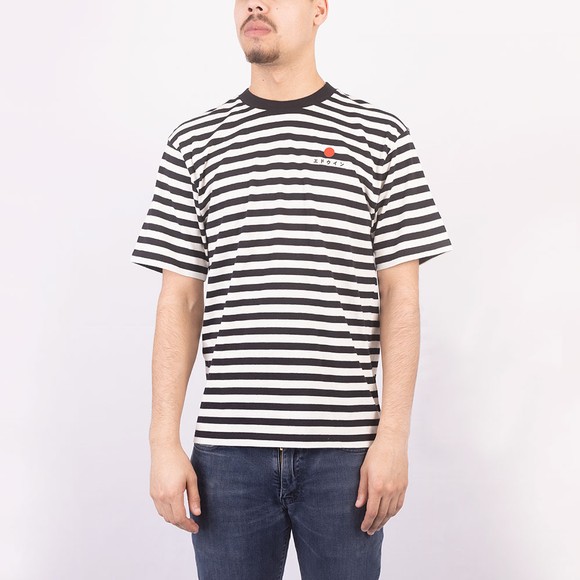 Edwin Mens Black Basic Stripe T Shirt #2