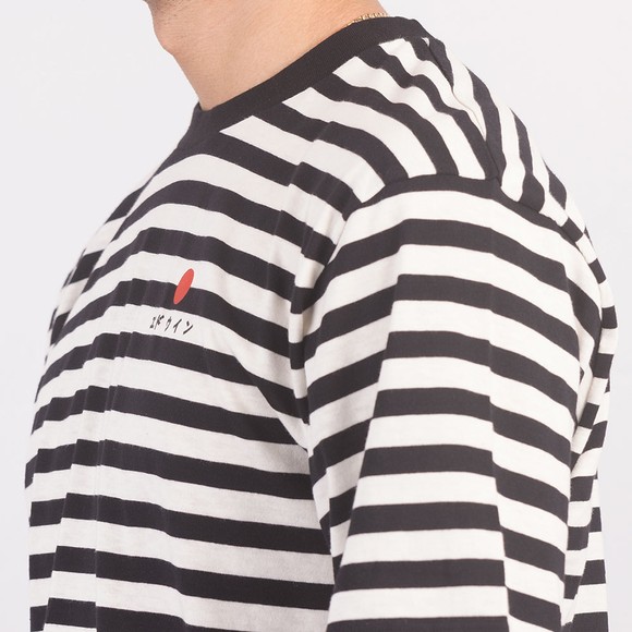 Edwin Mens Black Basic Stripe T Shirt #4
