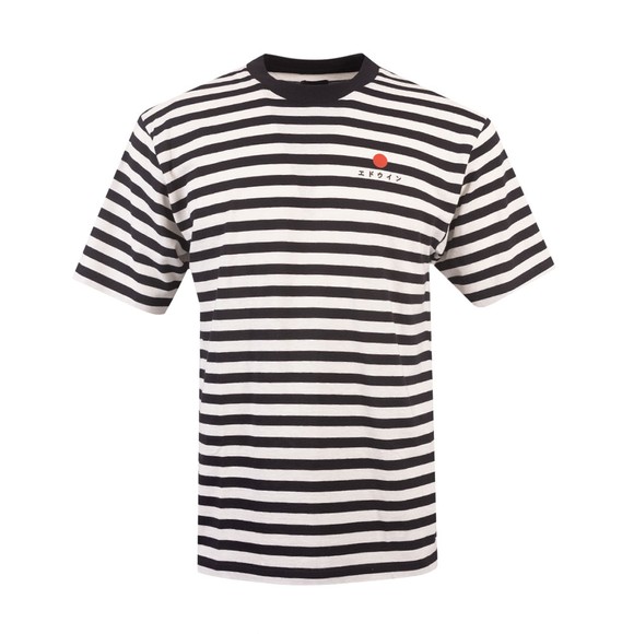 Edwin Mens Black Basic Stripe T Shirt #1