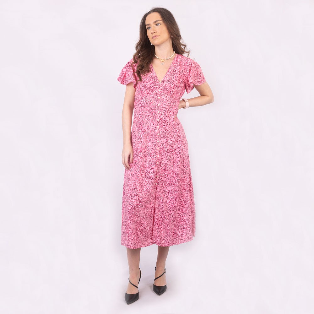 French Connection Bernice Delphine V Neck Dress | Oxygen Clothing