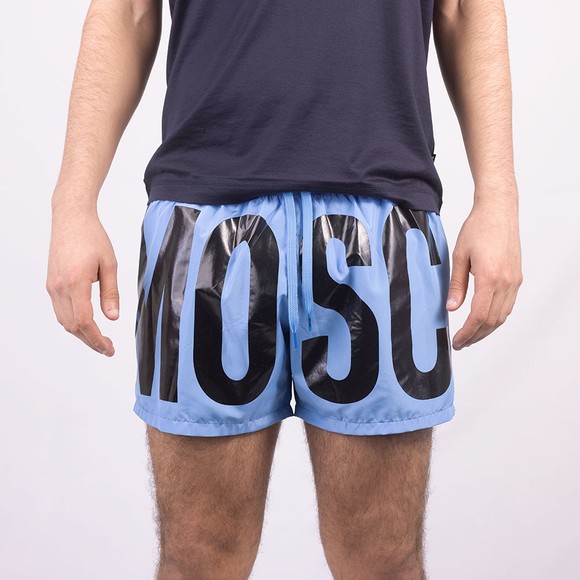 Moschino Mens Blue Maxi Logo Swim Short main image