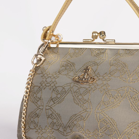 Vivienne Westwood Womens Grey Jacquard Granny Frame Purse #2