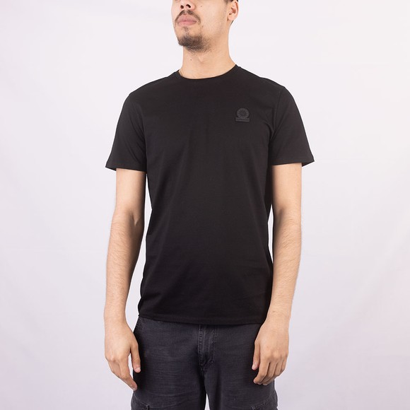 Sandbanks Mens Black Rubber Badge Logo T-Shirt main image