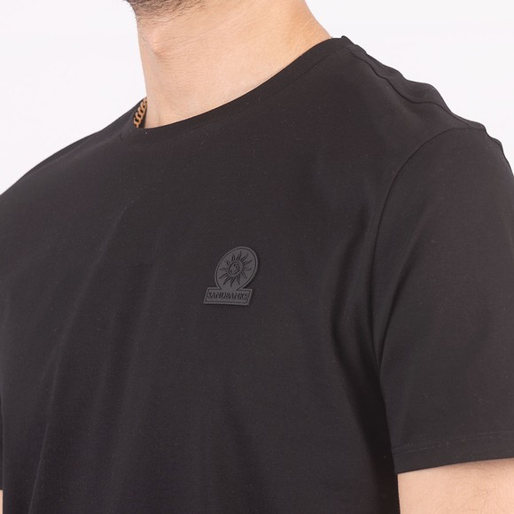 Sandbanks Mens Black Rubber Badge Logo T-Shirt main image