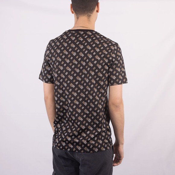 BOSS Mens Black Formal Tiburt 391 Monogram T Shirt #3