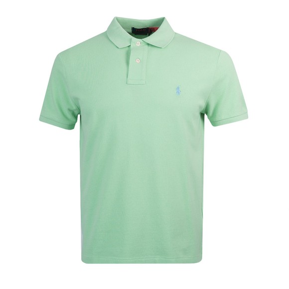 Polo Ralph Lauren Mens Green Custom Slim Fit Short Sleeve Polo Shirt #1
