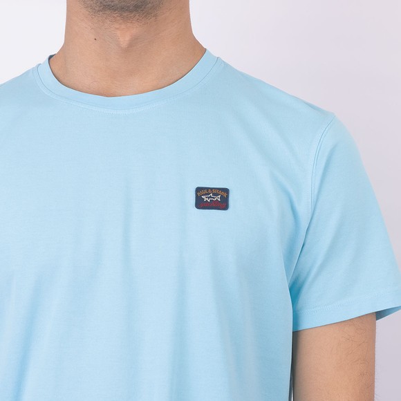 Paul & Shark Mens Blue Garment Dyed Organic T-Shirt #3