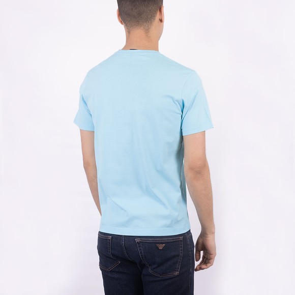 Paul & Shark Mens Blue Garment Dyed Organic T-Shirt #4
