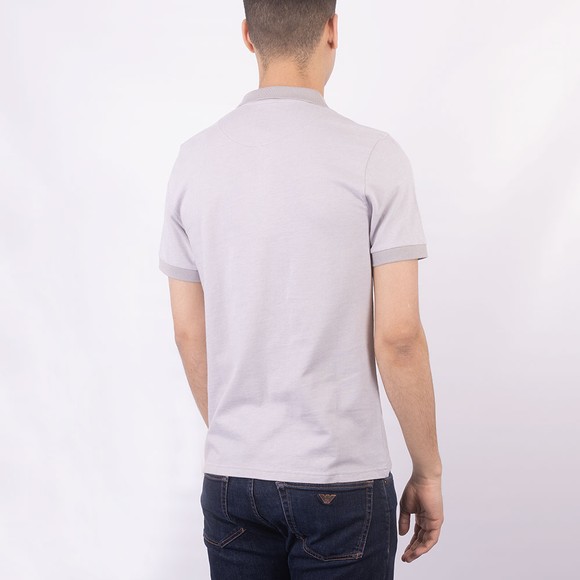 Pretty Green Mens Grey Herringbone Polo main image