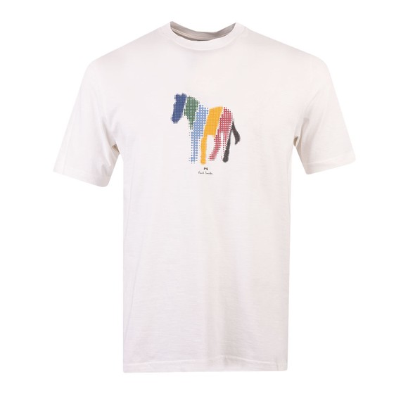 PS Paul Smith Mens White Big Zebra T-Shirt #1