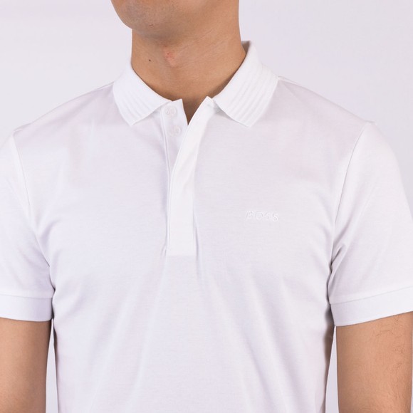 BOSS Mens White Athleisure Paule Polo Shirt #4