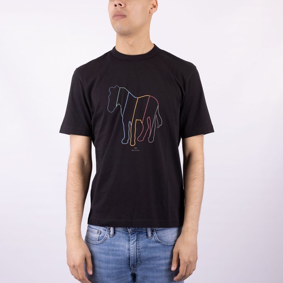 PS Paul Smith Mens Black Line Zebra T-Shirt main image