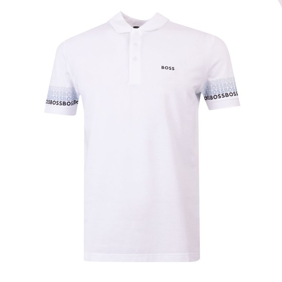 BOSS Mens White Athleisure Paddy 2 Polo Shirt #1