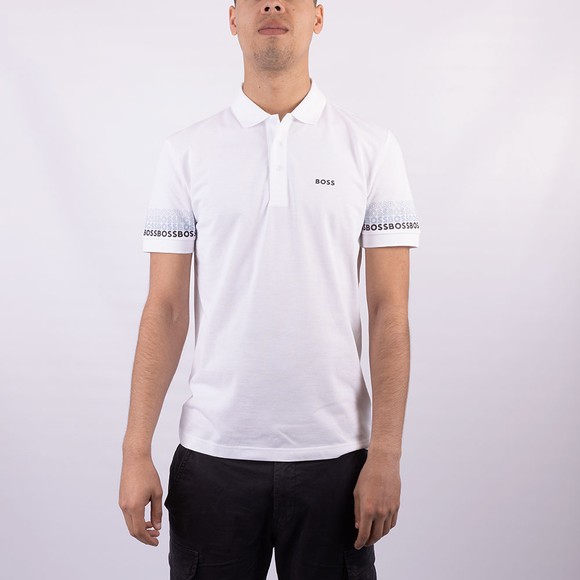 BOSS Mens White Athleisure Paddy 2 Polo Shirt #2