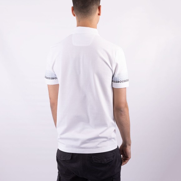 BOSS Mens White Athleisure Paddy 2 Polo Shirt #3