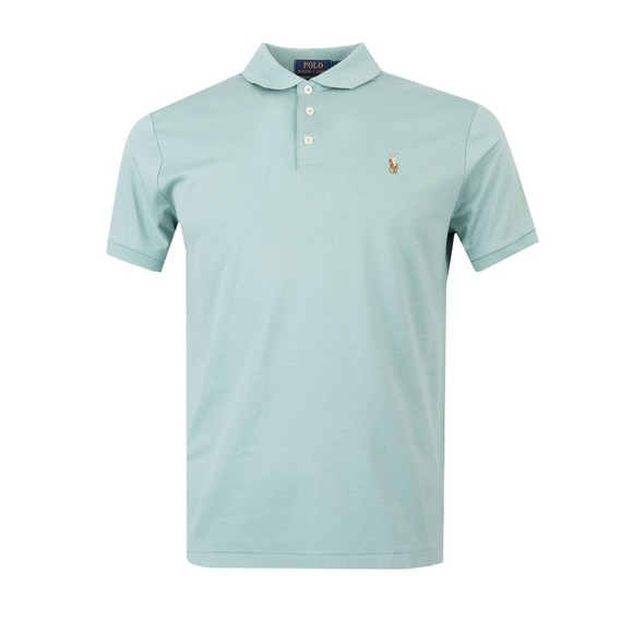 Polo Ralph Lauren Mens Green Custom Slim Fit Pima Polo Shirt #1
