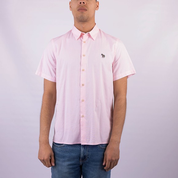 PS Paul Smith Mens Pink Casual SS Zebra Badge Shirt #2
