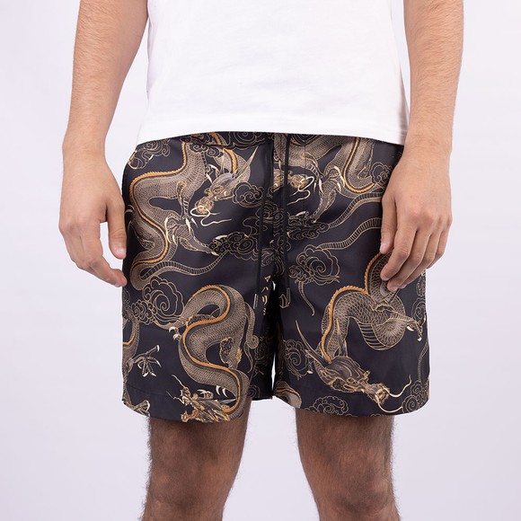 Maharishi Mens Black Thai Dragon Swim Short #2