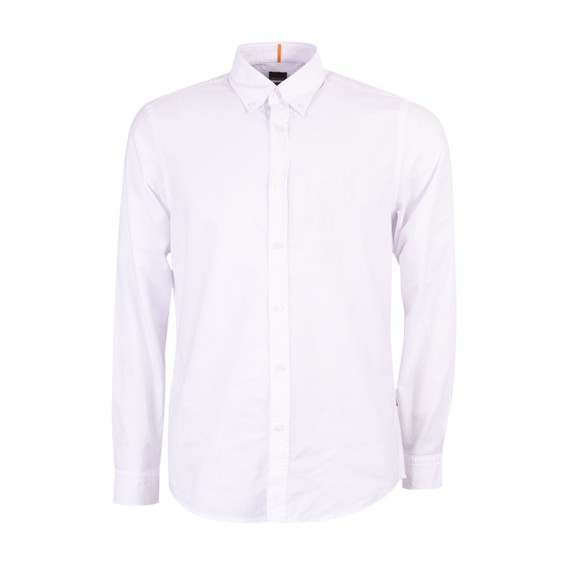 BOSS Mens White Casual Rickert Shirt