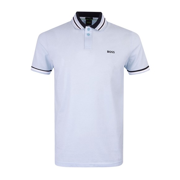 BOSS Mens Blue Athleisure Paddy 2 Polo Shirt #1