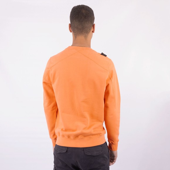 Ma.Strum Mens Orange Core Crew Sweatshirt #4