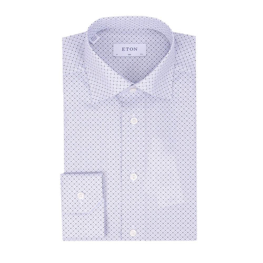 Slim Patterned Flower Shirt