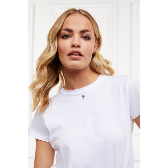 Holland Cooper Womens White Monogram T-Shirt #3