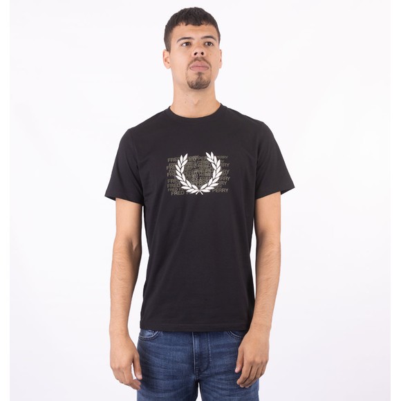 Fred Perry Mens Black Graphic T-Shirt main image