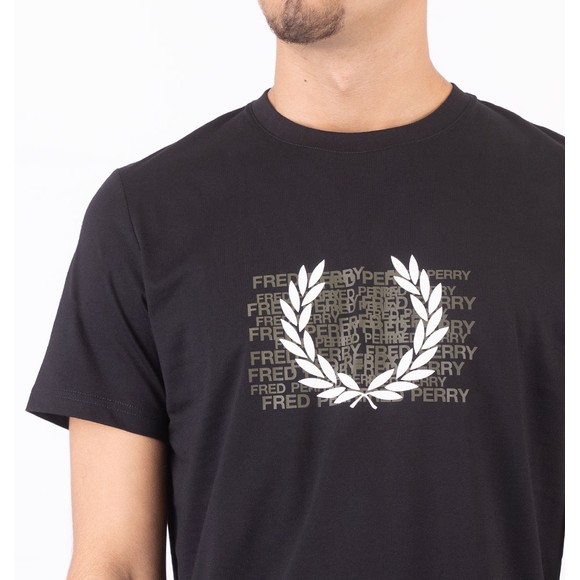 Fred Perry Mens Black Graphic T-Shirt main image