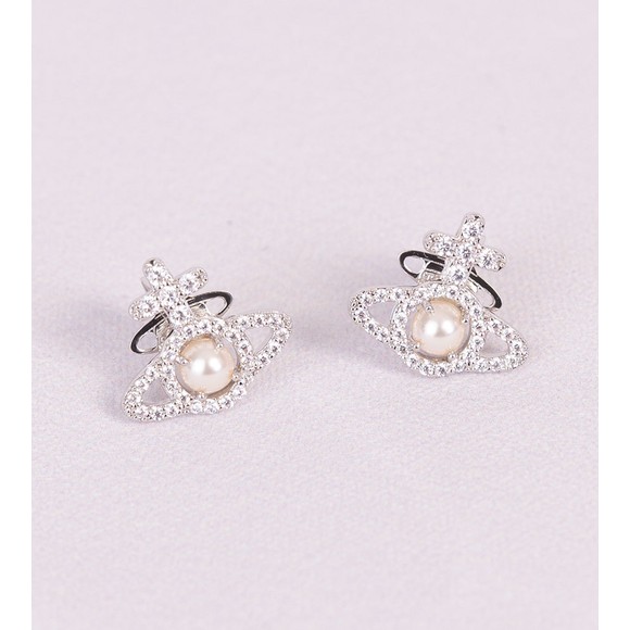 Vivienne Westwood Womens Grey Olympia Pearl Earrings main image