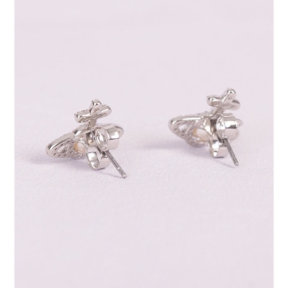 Vivienne Westwood Womens Grey Olympia Pearl Earrings main image