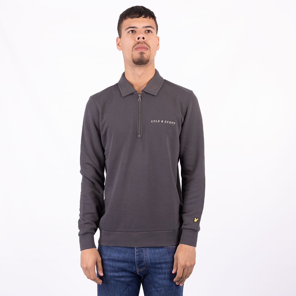 Lyle Scott Embroidered Collared Quarter Zip Masdings