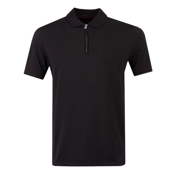 HUGO Mens Black Dekok233 Performance Polo Shirt #1