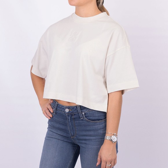 HUGO Womens Beige Cropped Tee 6  main image