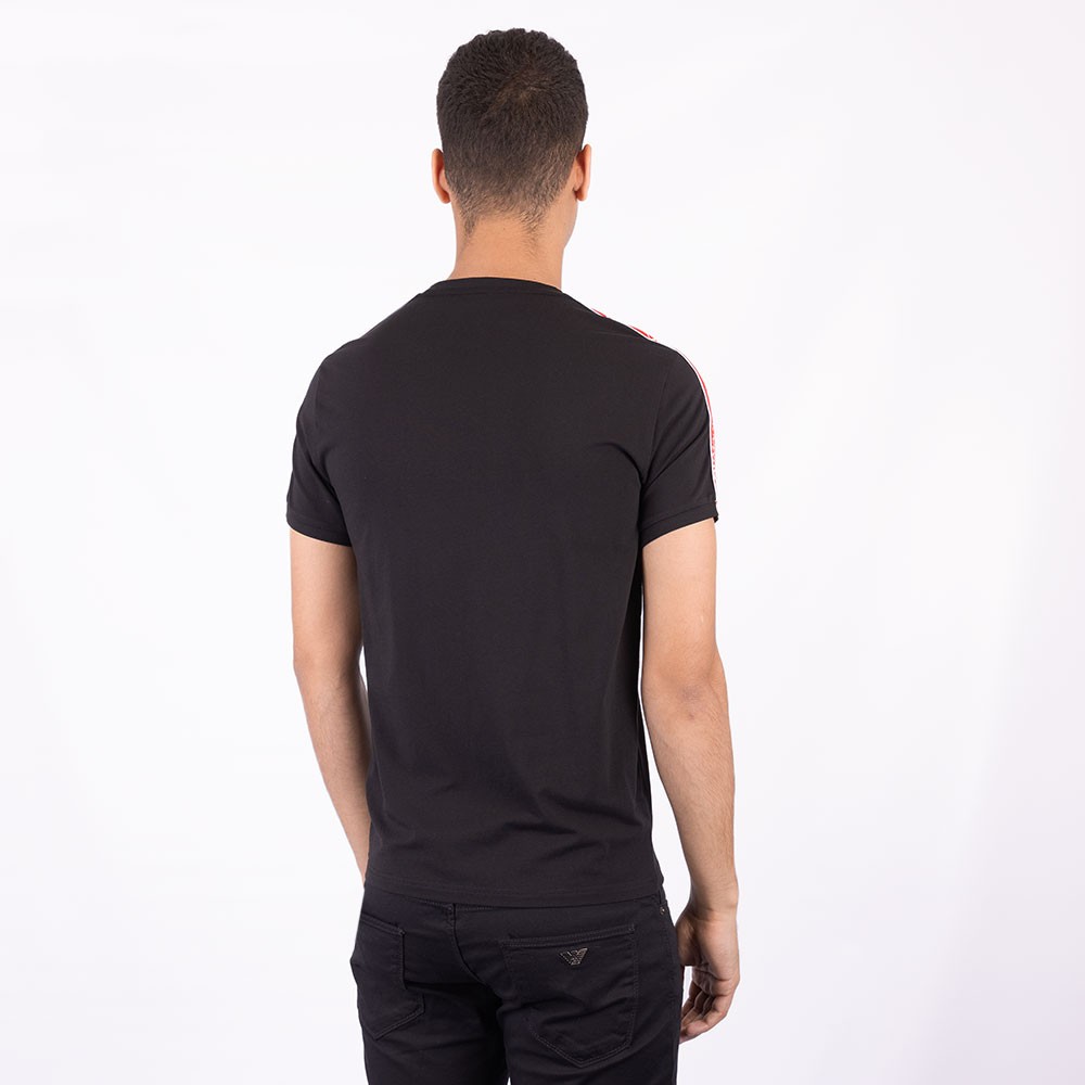Emporio Armani Tape Logo Stretch T Shirt | Oxygen Clothing