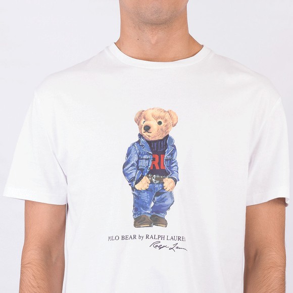 Polo Bear By Ralph Lauren Mens White Polo Bear T-Shirt #3